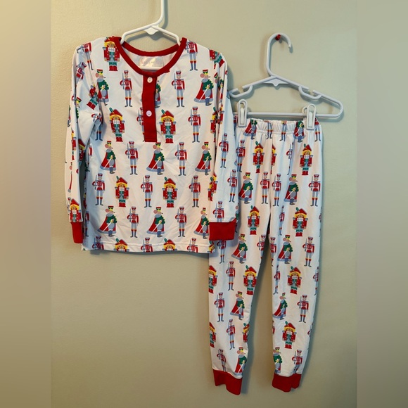 Cecil and Lou Kids Nutcracker Pajama Set - Red and White - Picture 1 of 4